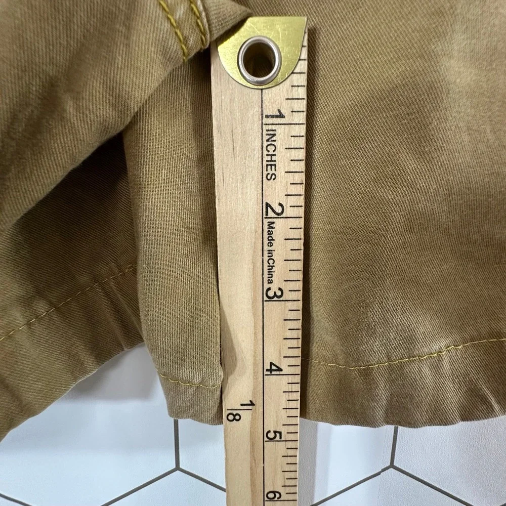 Cabi Camel Brown‎ Utility Shorts High Rise Elastic Waist Womens Size 6